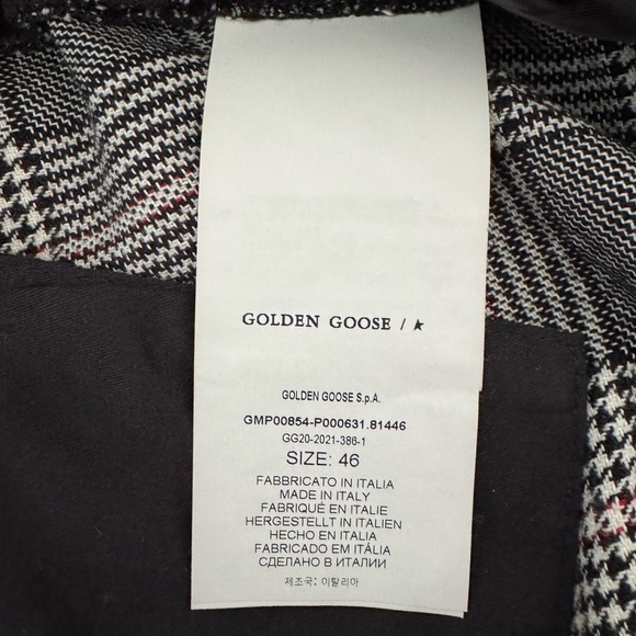 Golden Goose Prince of Wales Check Wool Trousers - Picture 6 of 10